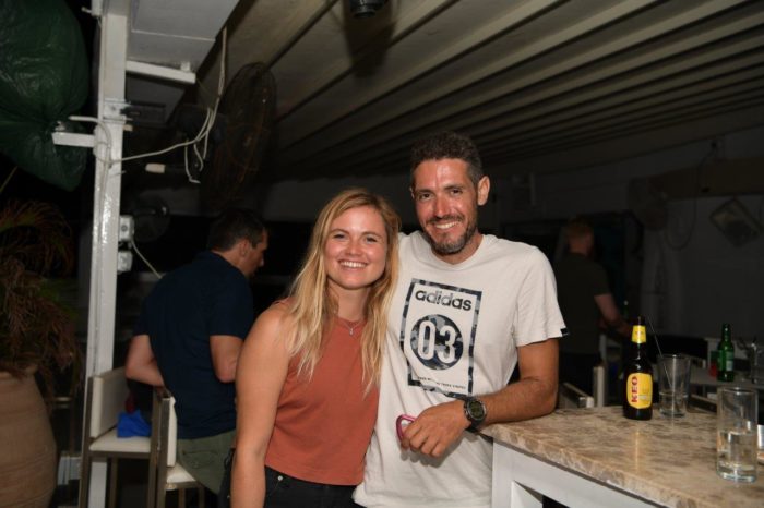 The Wrap-up and Winners of Infinity Depth Games 5 A winning pair -- Nicole Zipfel with organizer Pavlos Kourtellas (photo by Costas Costantinou)